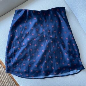 Urban Outfitters Silk Navy and Red Skirt